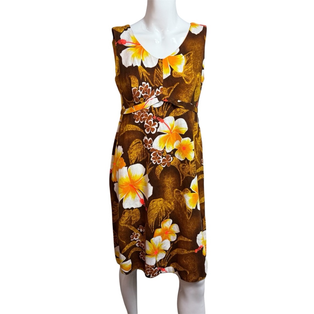Vintage Authentic Gold Tiki Dress | Polynesian | Hawaiian